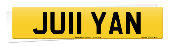 Registration number JU11 YAN